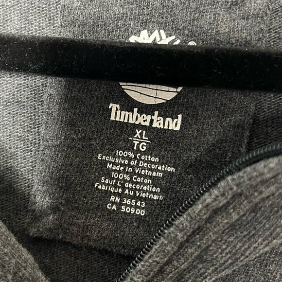 TIMBERLAND / gray 1/4 zip pullover sweatshirt / XL - Picture 4 of 5